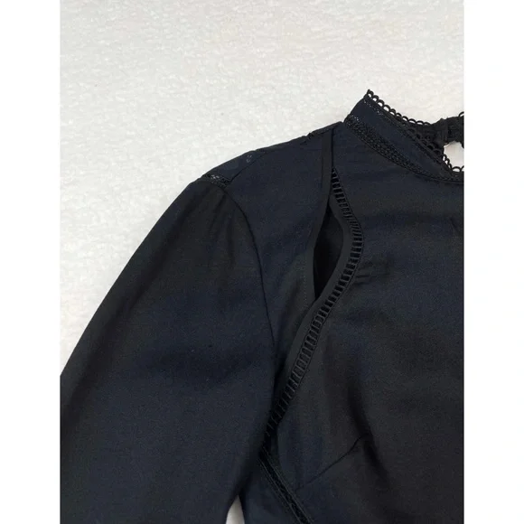 3.1 PHILLIP LIM • Black Cutout Long Sleeve Blouse, 0 - Picture 7 of 16